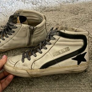 Golden Goose Slide Cheetah Laces
